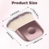 2Pcs Mini Makeup Brushes, Small Blush Brush Travel Size Powder Brushes Portable Makeup Brush Set, Multi-functional Beauty Tool for Loose Powder & Blush, Soft Hair, Black view 2