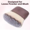 2Pcs Mini Makeup Brushes, Small Blush Brush Travel Size Powder Brushes Portable Makeup Brush Set, Multi-functional Beauty Tool for Loose Powder & Blush, Soft Hair, Black view 3