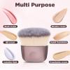 2Pcs Mini Makeup Brushes, Small Blush Brush Travel Size Powder Brushes Portable Makeup Brush Set, Multi-functional Beauty Tool for Loose Powder & Blush, Soft Hair, Black view 4