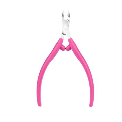 Art Cuticle Nippers Cutter Pliers Dead Skin Remover Manicure Clipper Scissor Pedicure Fingernail Trimming Tool(Rose Red)
