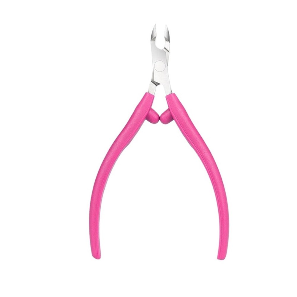 Art Cuticle Nippers Cutter Pliers Dead Skin Remover Manicure Clipper Scissor Pedicure Fingernail Trimming Tool(Rose Red)