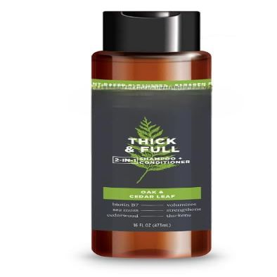 Men's Thick and Full 2 in 1 Shampoo and Conditioner with Oak and Cedar Leaf, 16 fl oz 9Pack of 1