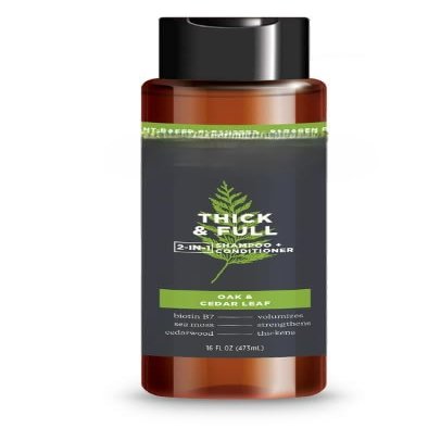 Men's Thick and Full 2 in 1 Shampoo and Conditioner with Oak and Cedar Leaf, 16 fl oz 9Pack of 1