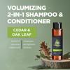 Men's Thick and Full 2 in 1 Shampoo and Conditioner with Oak and Cedar Leaf, 16 fl oz 9Pack of 1 view 2
