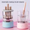 YolieraArt Electric Makeup Brush Cleaner, USB Plug in Automatic Brush Cleaning Machine 7000RPM with Transparent Cup (Blue) view 3