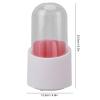 360 Rotating Makeup Brush Holder Organizer with 8pcs Brushes and Transparent Lid, 7 Slot Cosmetic Storage Set (Pink) view 2