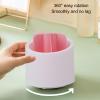360 Rotating Makeup Brush Holder Organizer with 8pcs Brushes and Transparent Lid, 7 Slot Cosmetic Storage Set (Pink) view 3