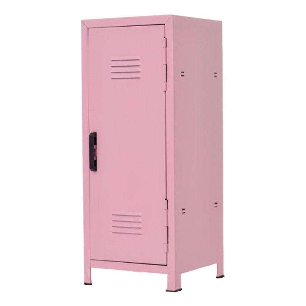10.5x10.5x27cm Mini Iron Cosmetic Organizer for Playroom, Rustproof and Dustproof, Box, Pink