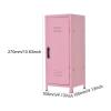 10.5x10.5x27cm Mini Iron Cosmetic Organizer for Playroom, Rustproof and Dustproof, Box, Pink view 3