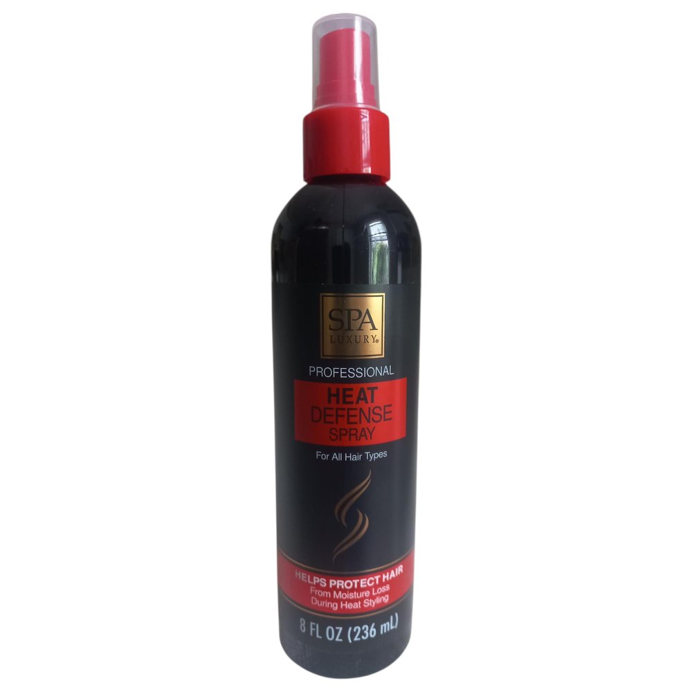Spa Luxury Heat Defense Spray Heat Protectant Leave-In All Hair Types, 8 fl Oz, 1 pack
