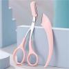 Eyebrow Trimmer Eyebrow Trimming Knife Face Razor For Women Professional Eyebrow Scissors With Comb Brow Trimmer Scraper Accessories(White 3pcs) view 3