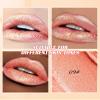 Frosted Shimmer Lipstick, Orange Gold Metallic Glitter Lip Gloss for Women view 2