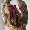 30 PCS College Style Cheer Bows Collegiate Long Tail Skinny Cheer Bow Elastic Hair Tie Bows for Teens Girls Softball Competition Sports Cheerleaders (maroon) view 3