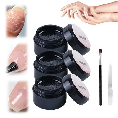 Nail Repair Protection Gel, 2025 New Nail Repair Kit for Split Nail, Instant Cracked Nail Repair Gel, Broken Nail Repair Kit for Natural Nails, Nails Quick Fix Kits for Women Makeup Gadget(3 Sets)