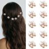 10pcs Small Mini Pearl Flower Claw Clips, Cute Flower Hair Clips for Thin Thick Hair, Fashion Hair Accessories for Party Wedding view 1