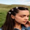 10pcs Small Mini Pearl Flower Claw Clips, Cute Flower Hair Clips for Thin Thick Hair, Fashion Hair Accessories for Party Wedding view 4