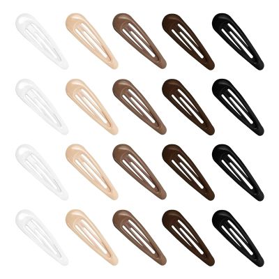 20Pcs Snap Hair Clips for Women Waterdrop Non-slip Hair Clips for Thin Fine Hair, Fashion Drip Glaze Metal Hair Barrettes