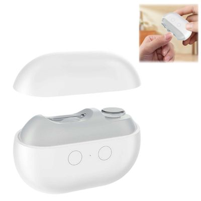 2025 Upgraded Electricity Nail Clipper,Electricity Nail Clipper for Babies,Adults and Seniors,with LED Light Nail Scraps Storage,USB Rechargeable,Two Speeds Gears,Effortless Precise Nail Care (White)