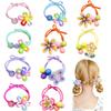 10 PCS Sweet Flower Hair Ties for Girls Elastic Ponytail Holders Cute Hair Rubber Bands Soft Hair Ties for Thin or Thick Long Hairs Hair Accessories for Girls Toddler view 1