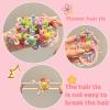 10 PCS Sweet Flower Hair Ties for Girls Elastic Ponytail Holders Cute Hair Rubber Bands Soft Hair Ties for Thin or Thick Long Hairs Hair Accessories for Girls Toddler view 2