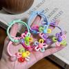10 PCS Sweet Flower Hair Ties for Girls Elastic Ponytail Holders Cute Hair Rubber Bands Soft Hair Ties for Thin or Thick Long Hairs Hair Accessories for Girls Toddler view 4