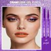 Multichrome Gel Eyeliner, Chroma Purple Shifting Glitter Eyeliner Pencil, Waterproof Long Lasting Metallic Holographic Colored Eye Liner Pen, Chameleon Multi-Dimensional Color Eyeshadow Makeup Pen-06 view 2