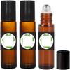 10ml Premium Empty Perfumes Refillable Reusable Roll on Glass Bottles for Essential oils DIY Perfumes Cosmetics Blends - Set of 3 Black Cap view 1