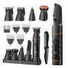 MAXGROOM Manscape All-in-One Body & Pubic Hair Trimmer for Men, No-Nick Groin & Ball Shaver, Waterproof Mens Electric Grooming Kit with LED Display, USB Rechargeable (Black) view 1