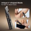 MAXGROOM Manscape All-in-One Body & Pubic Hair Trimmer for Men, No-Nick Groin & Ball Shaver, Waterproof Mens Electric Grooming Kit with LED Display, USB Rechargeable (Black) view 3