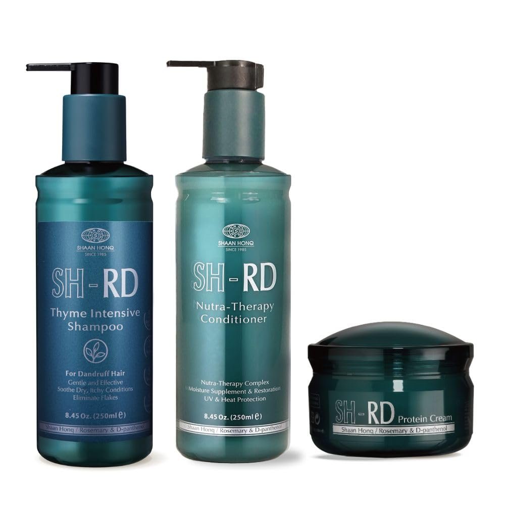 250ml Thyme Shampoo + 250ml Nutra-Therapy Conditioner + 50ml Protein Cream for Dandruff & Oily Scalp