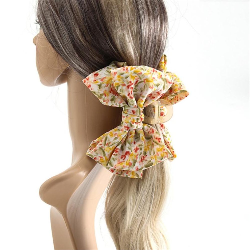 Claw Clips Double-sided Grab Clip Polka Dot Summer Hair Shark Ponytail for Thin and Thick Hair