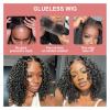 250% Density Deep Wave Lace Front Wig - 13x6/13x4 Lace Short Bob Human Hair Glueless Curly(250 Density,7X5 GLUELESS_10IN) view 2