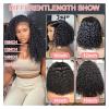 250% Density Deep Wave Lace Front Wig - 13x6/13x4 Lace Short Bob Human Hair Glueless Curly(250 Density,7X5 GLUELESS_10IN) view 4