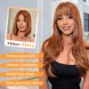 ALXNAN Hair Toppers For Women with Thinning Hair,26Inch Ginger Long Straight Layered Clip In Syntheticr topper hair pieces with Bangs view 2