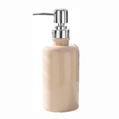 12.85 oz Refillable Hand Soap Dispenser - Plastic Pump Bottle for Bathroom, Kitchen, Dorms