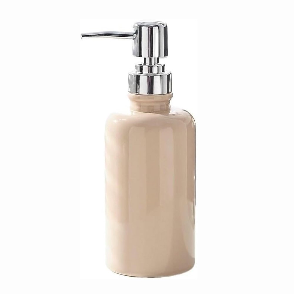 12.85 oz Refillable Hand Soap Dispenser - Plastic Pump Bottle for Bathroom, Kitchen, Dorms