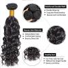 10A Brazilian Jerry Curly Human Hair Bundles 26 28 30 Inch 3 Bundles 1B Natural Black Long Bundles Kinky Curly No Tangle view 3