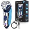 Electric Razor for Men,Mens Electric Shavers Rotary,LED Display 100% Waterproof Cordless Razor view 1