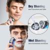 Electric Razor for Men,Mens Electric Shavers Rotary,LED Display 100% Waterproof Cordless Razor view 4