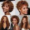 10A Brazilian #30 Honey Brown Deep Wave Human Hair Bundles 26 28 30 Inch 3 Bundles Long Medium Brown Curly view 2