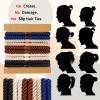 10pcs Mens Hair Ties - Braided Hair Ties for Thick, Curly Hair - Bracelet Hair Tie bands for Longhairs Men Bun - No Crease Coils for Men's Buns & Women's Long Hair view 4