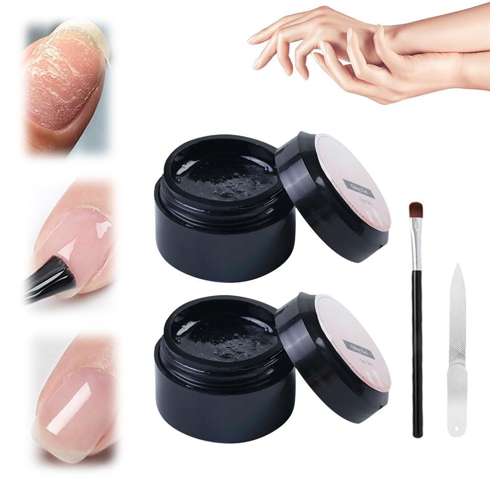 Nail Repair Protection Gel, 2025 New Nail Repair Kit for Split Nail, Instant Cracked Nail Repair Gel, Broken Nail Repair Kit for Natural Nails, Nails Quick Fix Kits for Women Makeup Gadget(2 Sets)