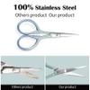 2 Pcs Eyebrow Scissors for Women, Professional Grooming Mini Scissors with Stainless Steel Straight Tip, 3.5 Inch Pink Small Scissors, Beauty Kit for Personal Care with PU Case, Gradient Blue view 2