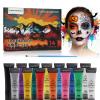 VIKUKIV 14 Colors Face Body Paint Kit Professional Water Based Face Painting for Adults and Kids Multi-Color Special Effects Makeup Set for Halloween Christmas Party Cosplay 0.7OZ Each view 1