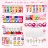 60PCS Spa Party Favors Kit Include Face Masks Skincare,Hand Masks,Lip Mask,Under Eye Patches,Lip Balm,Foot Bath Bombs,Hand Cream,Spa Sleepover Party Supplies for Christmas view 2