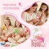 60PCS Spa Party Favors Kit Include Face Masks Skincare,Hand Masks,Lip Mask,Under Eye Patches,Lip Balm,Foot Bath Bombs,Hand Cream,Spa Sleepover Party Supplies for Christmas view 4