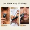 MAXGROOM Manscape 3-In1 Body & Pubic Hair Trimmer for Men, IPX7 Waterproof Ball & Groin Shaver with LED Light, Electric Razor with Travel Pouch & USB Rechargeable, Christmas Gifts for Men view 2