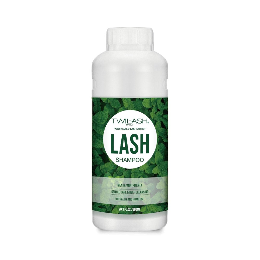 600ml Lash Shampoo Bulk, Eyelash Cleanser for Extensions, Safe Makeup Remover, Non-irritating or Burning Formula Eyelid Foaming Cleanser Best for Professional Salon and Home Use (Mint 600ml)