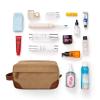 Travel Makeup Bag for Women Men,Capacity Cosmetic Bags,Vintage Pouch Organizer,Waterproof Toiletry Bags with Divider,Handle (Brown) view 2