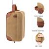 Travel Makeup Bag for Women Men,Capacity Cosmetic Bags,Vintage Pouch Organizer,Waterproof Toiletry Bags with Divider,Handle (Brown) view 4